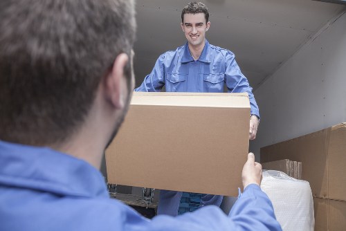 A commercial moving team working in Hounslow near busy access routes
