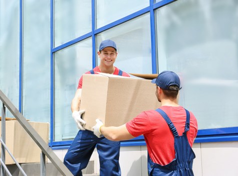 House moving team helping a family move in Hounslow