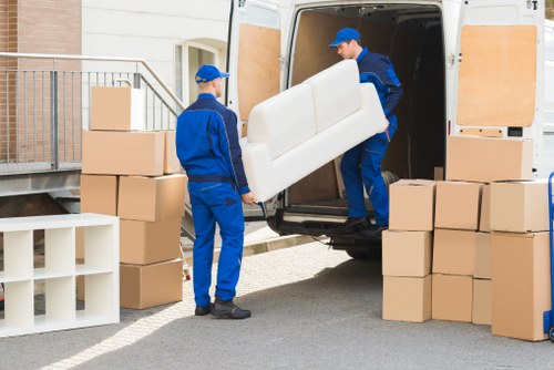 Professional office removals service handling equipment and furniture