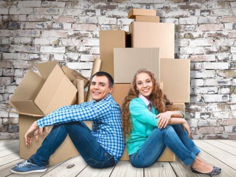 Apartment move support in Hounslow with boxes and furniture