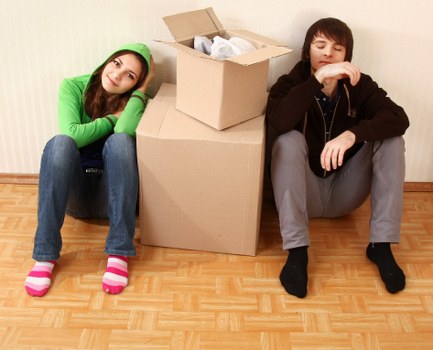 Careful packing and furniture handling during a home move