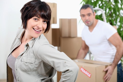 Loading household items into a removals van for a Hounslow move