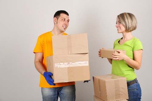 Office relocation items prepared for transport in Hounslow