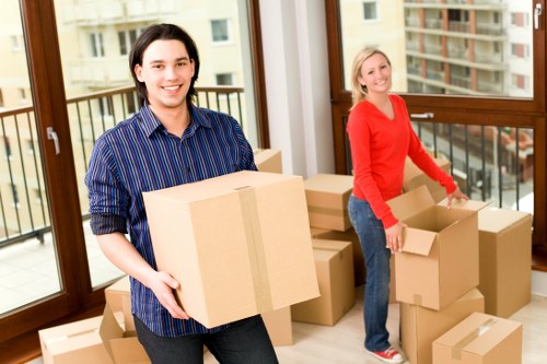 Household furniture collection prepared for pickup in Hounslow